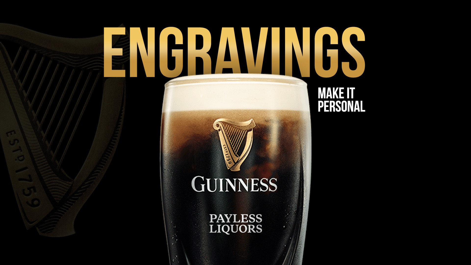 Guinness Glass Engraving